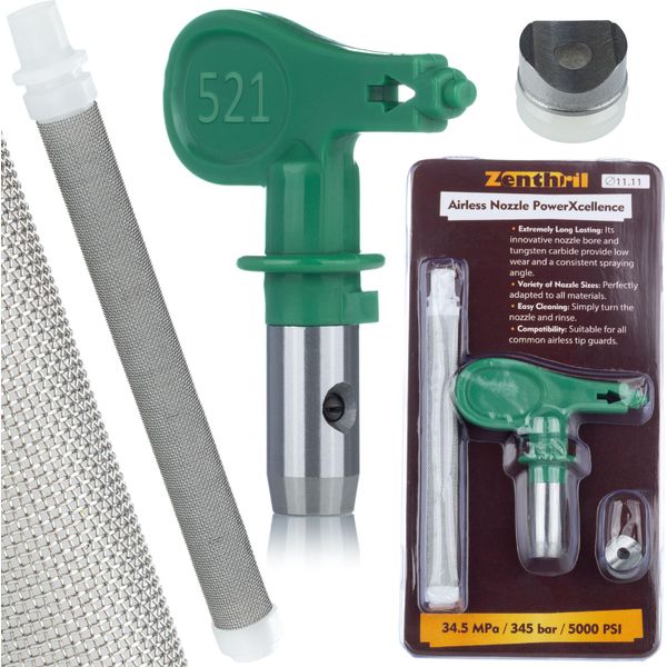 Zenthril Powerxcellence 521 – Ugello Di Spruzzatura Ad Alta Pressione Con Filtro | Larghezza Di Spruzzo 25 Cm, Filtro A 60 Maglie-image
