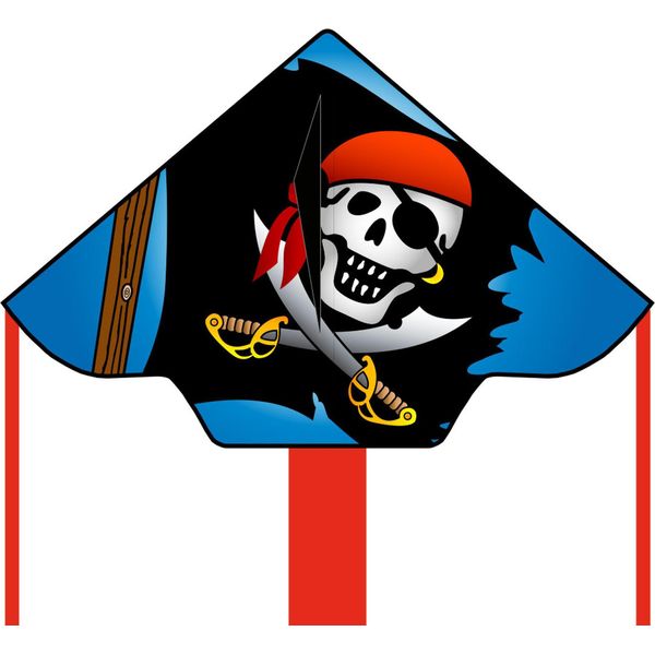 Aquilone Per Bambini A Linea Singola Hq Simple Flyer Jolly Roger 120 Cm-image