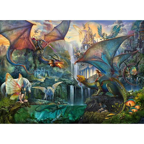 Puzzle 9000 Pieces The Magical Forest Of Dragons, Fantasy, Adult, 16721, Ravensburger-image