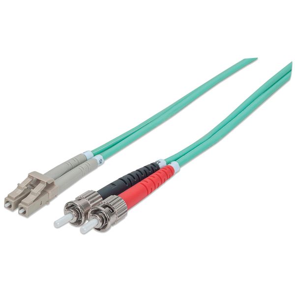 Intellinet 751131 Intellinet Lwl Anschlusskabel Lc/St 5M Multimode OM3 Aqua-image