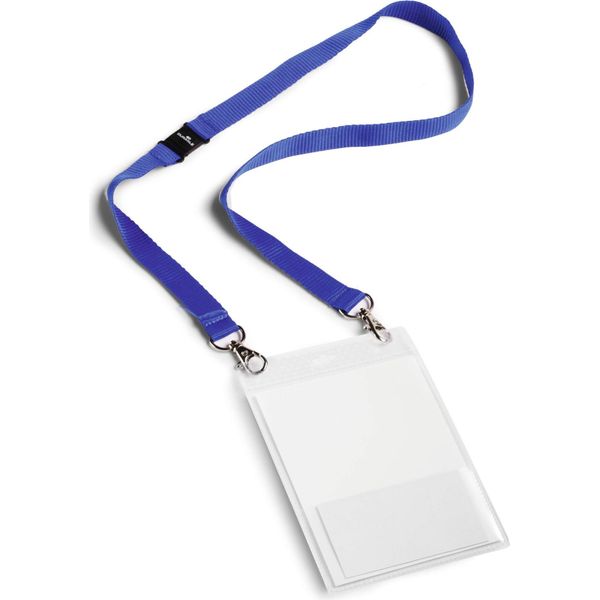 Durable Portanome A6 In Pp Con Cordoncino In Tessuto 20 Duo, 10 Pezzi, Blu Scuro, 852507-image