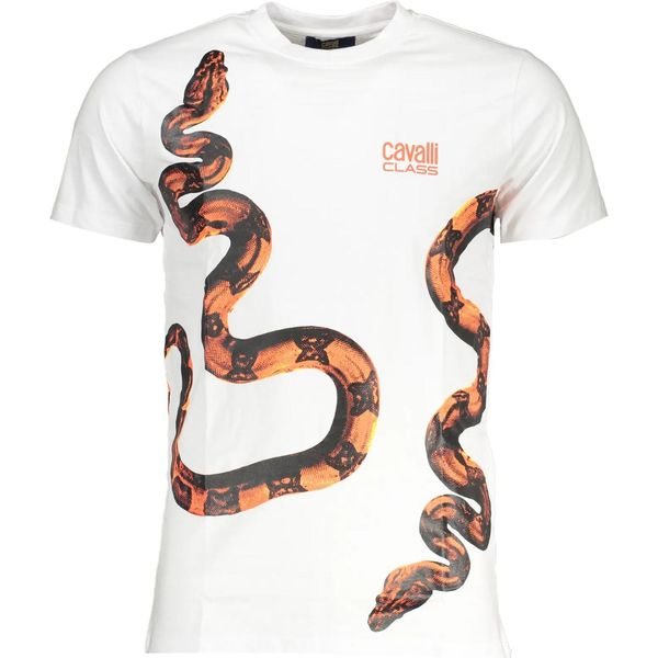 Cavalli Class Maglietta Con Stampa Serpente Bianco : Taglia - 2XL Taglia: 2XL-image