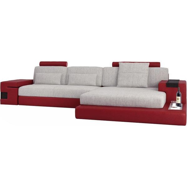 Divano Grigio A L Divano Imbottito Mobili Soggiorno Design Angolare Pelle Divani Moderni-image