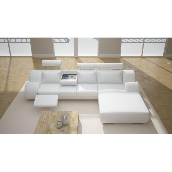 Suite Di Design Zona Giorno Divano Angolare Divano Imbottito Divano In Pelle Con Usb-image