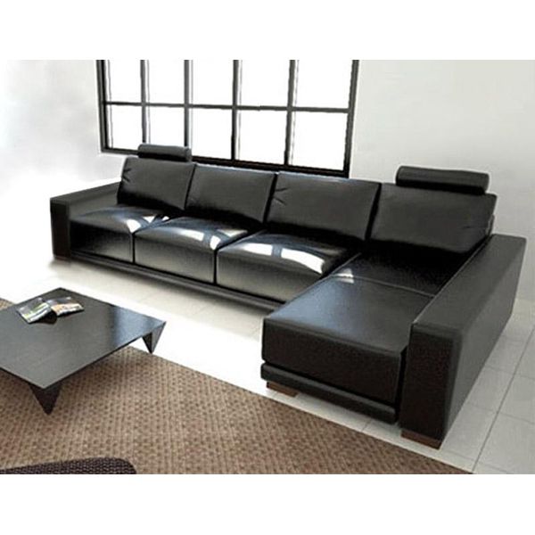 Divano In Pelle Con Usb Zona Giorno Divano Angolare Divano Angolare Design Divano Moderno A1121C-image