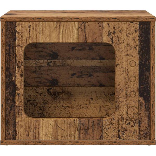 Vidaxl Casetta Per Gatti In Legno Recuperato 51 X 30 X 42 Cm Materiale A Base Di Legno-image