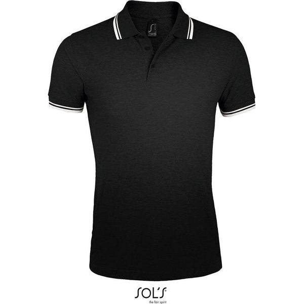 Sols 00577 | Polo Da Uomo Pasadena - Colore: Nero/Bianco - Taglia: Xxl-image