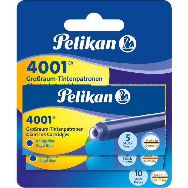 Pelikan® 330852 Cartuccia D'inchiostro 4001® GTP/5 Blu Reale 2 X 5 Pezzi In Blister(P)-image