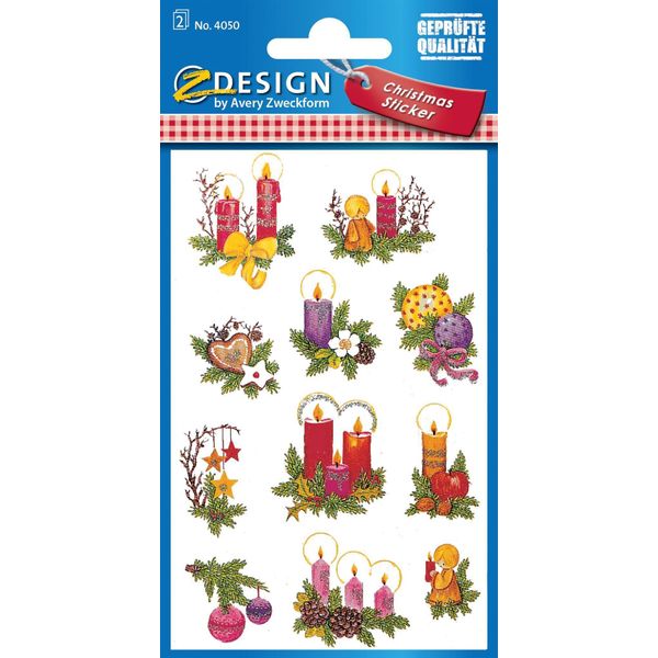 Avery Zweckform 4050 Avery Zweckform® Z-Design 4050, Adesivi Natalizi, Composizioni Floreali, 2 Fogli/22 Adesivi-image