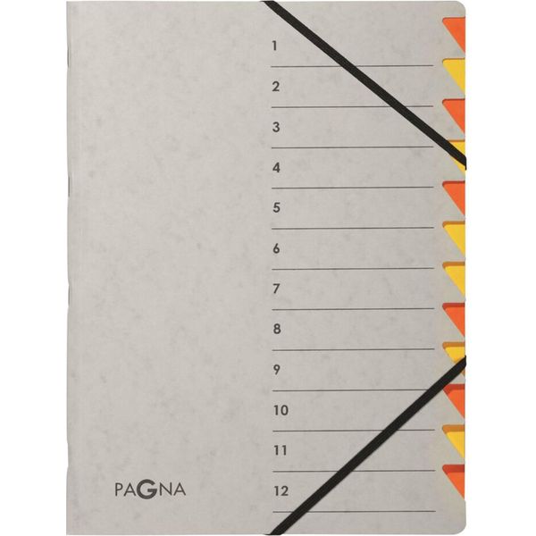 Pagna 44312-12 Organizzatore "Easy Grey"" Din A4 12 Scomparti Arancione"-image