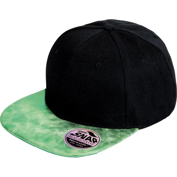 Result Bronx Glitter Snapback Cap Uomo PC3126 (Taglia Unica) (Nero/Verde)-image