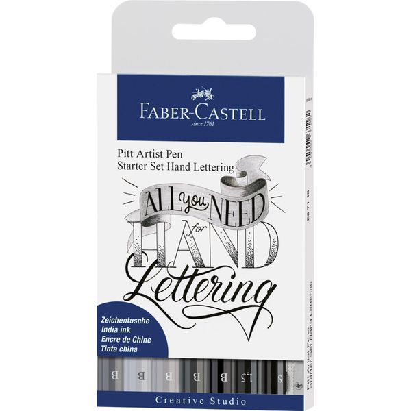 Faber Castell FC-267118 Tekenstift Faber-Castell Pitt Artist Pen Handlettering 8-Delig Basisetui-image