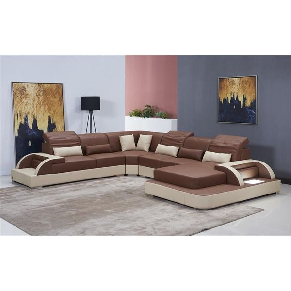Zona Giorno Divano Angolare A U Xxl Divano Divano Imbottito Set Divani In Pelle Angolari-image