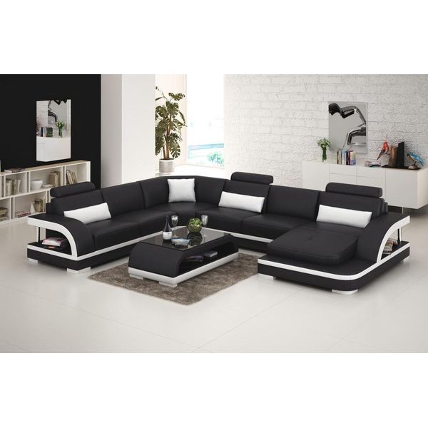 Divano Di Design Divani Divano In Pelle Seduta D'angolo Set Tappezzeria Divano D'angolo Nuovo-image