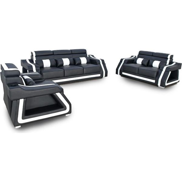 Set Divano 3+2+1 Posti Design Divano Imbottito Set Moderno-image