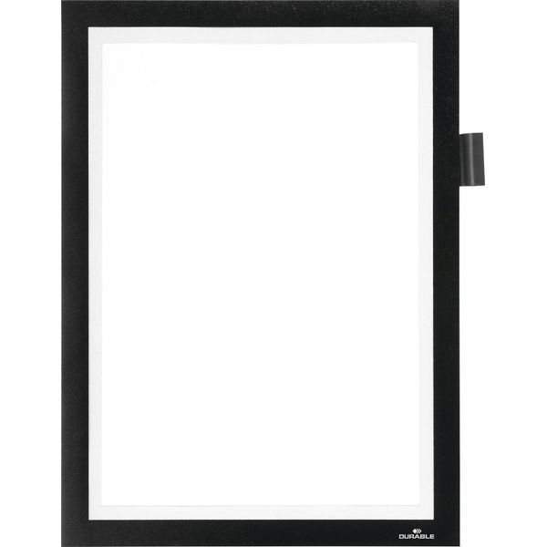 Durable Cornice Espositiva Duraframe® Magnetic Note A4, Nero, 498901-image
