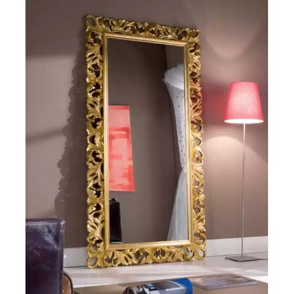 Specchio Design Classico Credenza Soggiorno Cornice Legno Lusso Nuovo-image