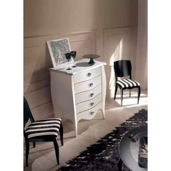 Cassettiera Credenza Bianca Mobili Credenza Stile Classico Legno Lusso Nuovo-image