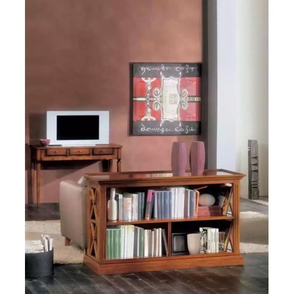Libreria In Legno Scaffali Armadio Mobili Classici Armadi Marrone Nuovo-image