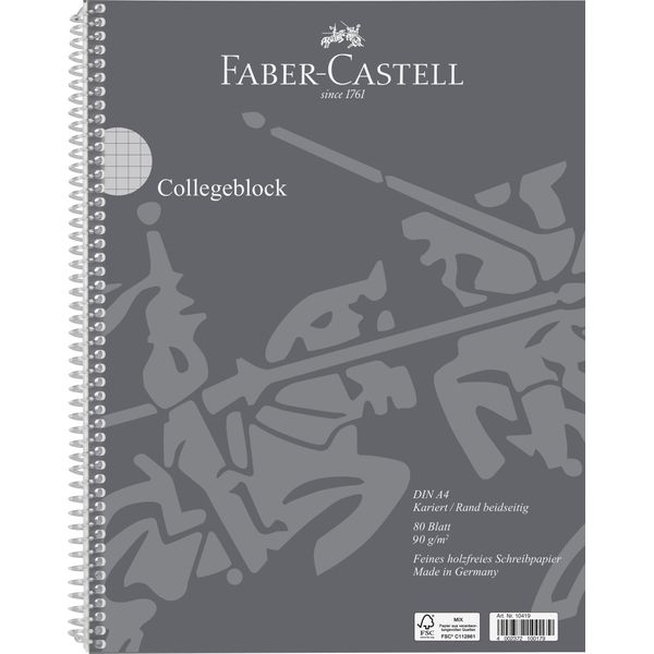 FABER-CASTELL 400129411 FABER-CASTELL Collegeblock Kariert Din A4 AußEnrand-image