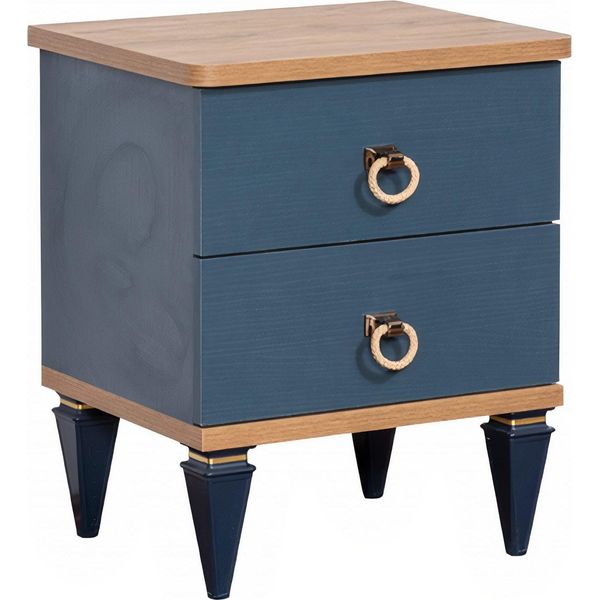 Comodino Blu-Marrone Mobili Di Design Per La Camera Dei Bambini Elegante Console Da Letto-image