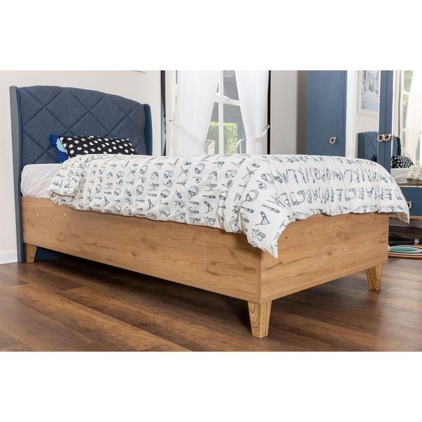 Letto Blu-Marrone Per La Camera Dei Bambini Letto Singolo Mobili Per La Camera Da Letto-image