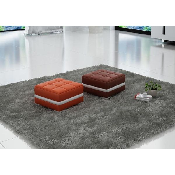 Sgabello Imbottito Di Design Poggiapiedi Ottomana Seduta Chaise Pufa Imbottita FT002-image