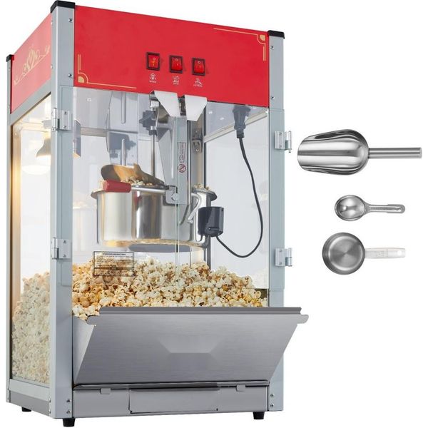 Macchina Per Popcorn - Macchina Per Popcorn Da 1440W - Popcorn Rossi Da 12 Oz - Macchina Per Popcorn Ad Alte Prestazioni - Ideale Per Feste Ed Eventi-image