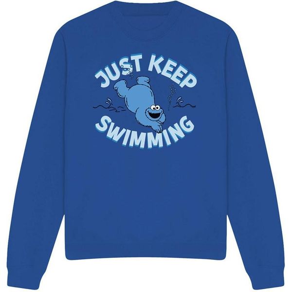 Sesame Street - Felpa "Just Keep Jumping"" Per Uomo/Donna Unisex TV28844 (Xxl) (Blu Reale)"-image