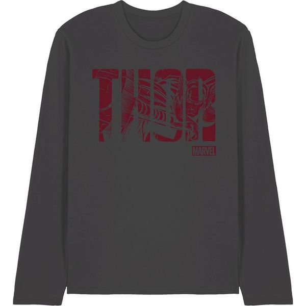 Marvel - Maglietta Da Uomo/Donna Unisex, Manica Lunga TV29132 (M) (Charcoal)-image