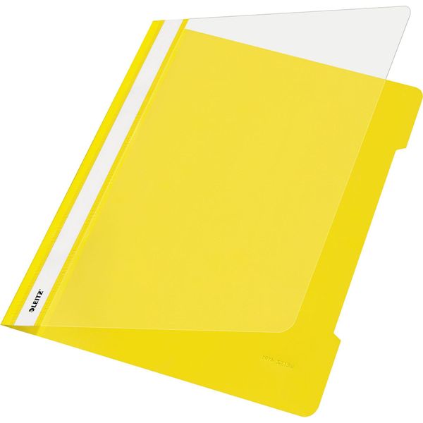 Leitz 4191-00-15 4191 Raccoglitore A Fogli Mobili - A4, Campo Di Etichettatura Lungo, Pellicola Pp, Giallo-image