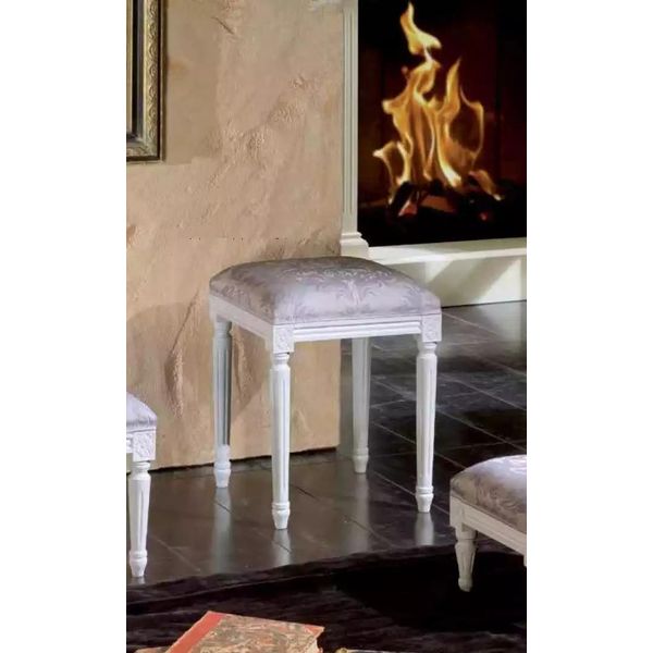 Sgabello Di Design Mobili Imbottiti Tessuto Tessile Sgabello Imbottito Classico-image