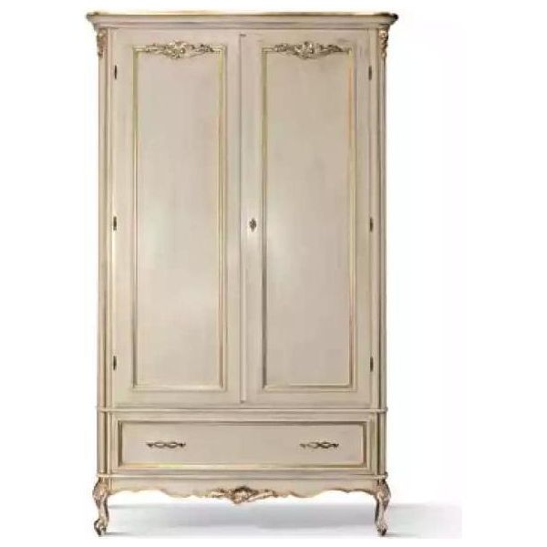 Armadio Da Camera Da Letto Lusso Legno Classico Design Mobili Beige Nuovo-image
