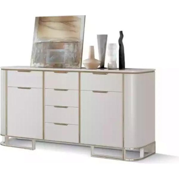 Credenza Legno Italiano Mobili Di Design Cassettiera Bianca Armadio Nuovo-image