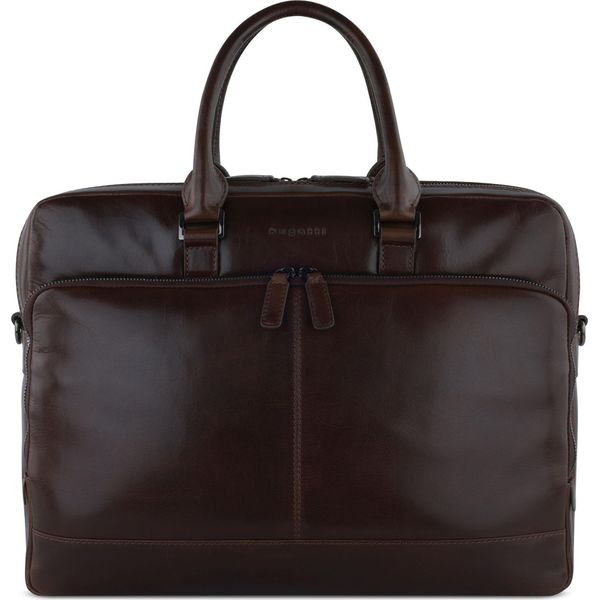 Bugatti Borsa Da Ufficio Borsa A Tracolla Con Scomparto Per Laptop Romano Briefcase Brown Marrone Scuro-image