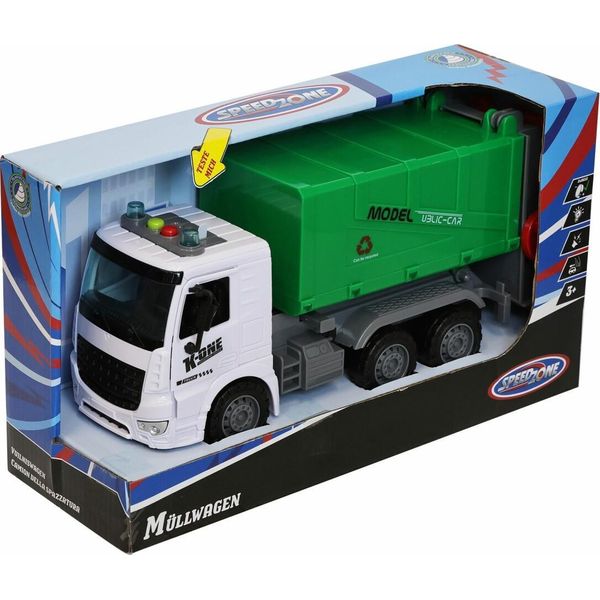 Speedzone D/C Camion Della Spazzatura 31 Cm Con Luci E Suoni, Attrito-image
