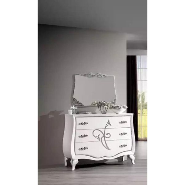 Credenza Cassettiera Di Design Armadi Legno Bianco Cassettiere Moderne Nuove-image