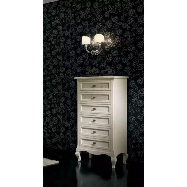 Cassettiera In Legno Mobili In Stile Italiano Cassettiere Bianche Credenza Nuova-image