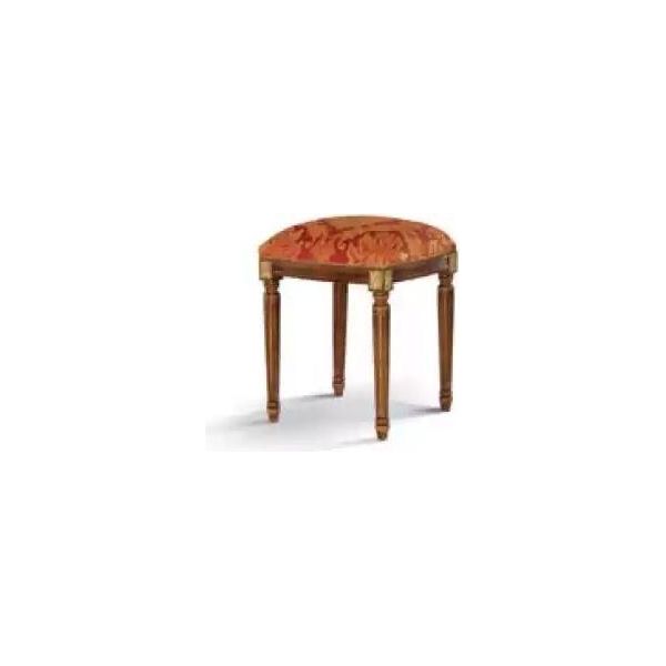 Sgabello Poltrona Design Tappezzeria Poggiapiedi Classico Tessile Nuovo Ottomano-image