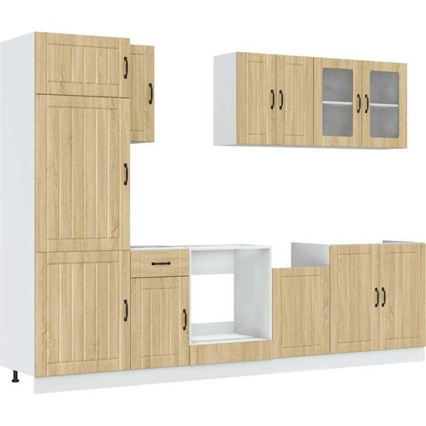 Syfax™ Set Mobili Da Cucina 8 Pz Lucca Rovere Sonoma In Truciolato-image