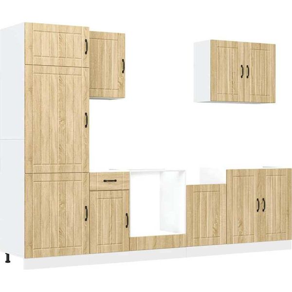 Syfax™ Set Mobili Da Cucina 7 Pz Lucca Rovere Sonoma In Truciolato-image