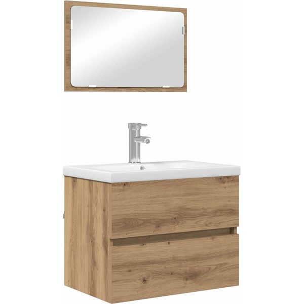 Syfax™ Set Di Mobili Per Il Bagno 3 Pcs Rovere Artigianale-image