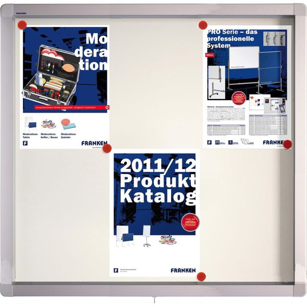 Franken SK6SE Schaukasten Eco Outdoor - 6X A4, 75 X 70,4 X 4,5 Cm, Weiß, Magnethaftend-image