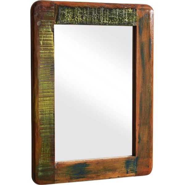 MASSIVMOEBEL24 | Specchio In Legno Di Legno Riciclato 60X3X80 Multicolore Laccato Freezy #42-image
