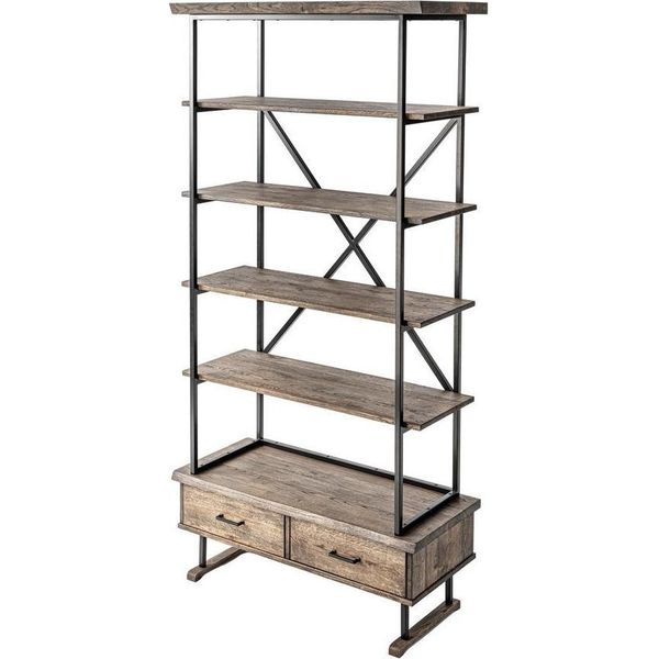 Mensola Di Design Per Il Soggiorno Armadi Scaffali In Acciaio Inox Libreria Stile Casa Di Campagna-image
