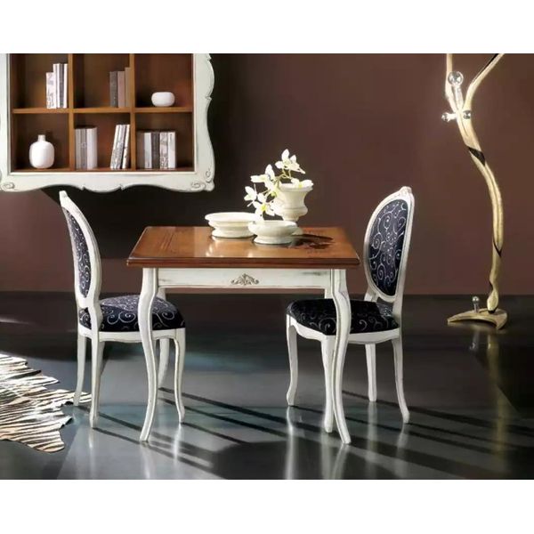 Tavolo Da Pranzo 4X Sedie Set Sala Da Pranzo Gruppo Tavolo Da Pranzo Bianco Nuovo-image