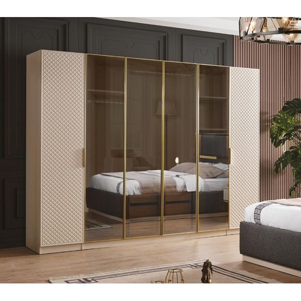Armadio Elegante In Camera Da Letto Mobili In Legno Armadi Guardaroba-image