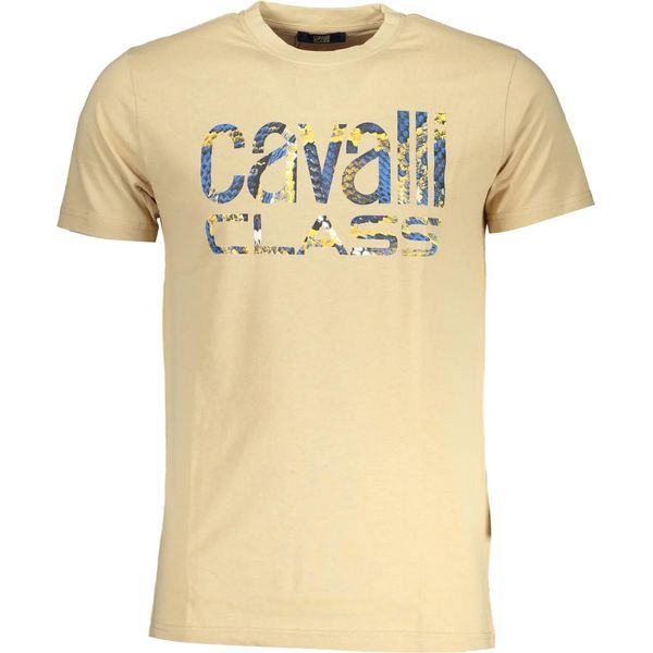 Cavalli Class Maglietta Beige Con Logo : Taglia - 2XL Taglia: 2XL-image