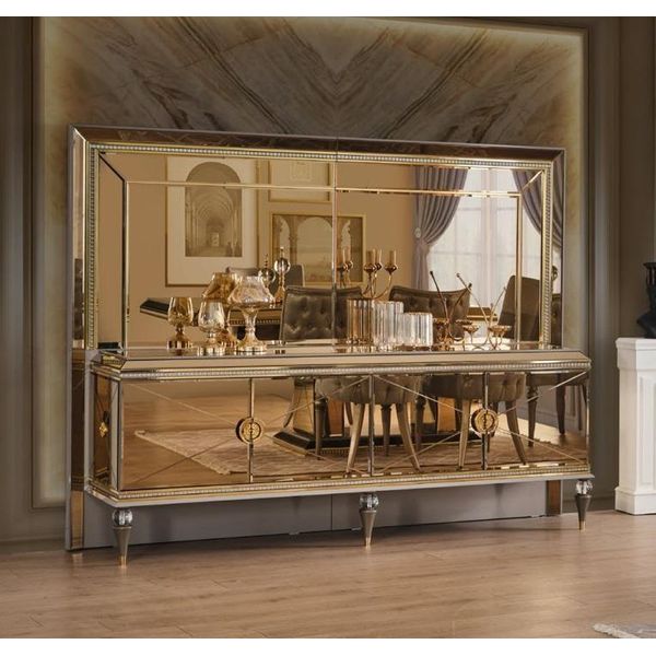 Cassettiera In Legno Con Specchio Jvmoebel-image