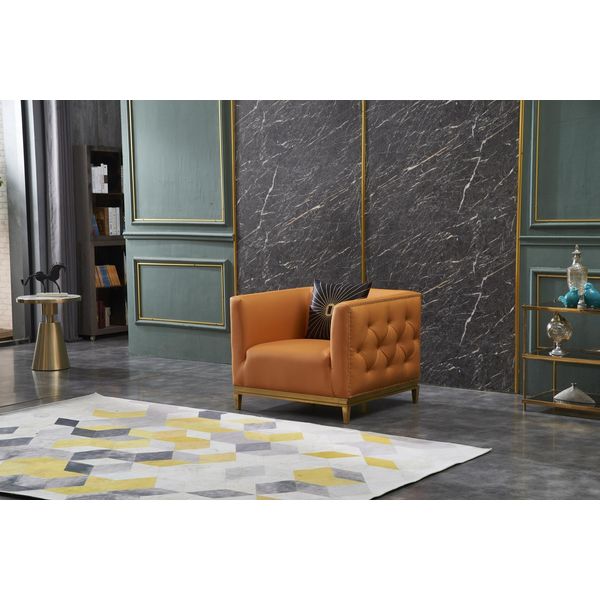 Poltrona Design Divano Divano Seduta Pelle Lounge Club Tappezzeria Lusso Orecchie Seduta Relax-image